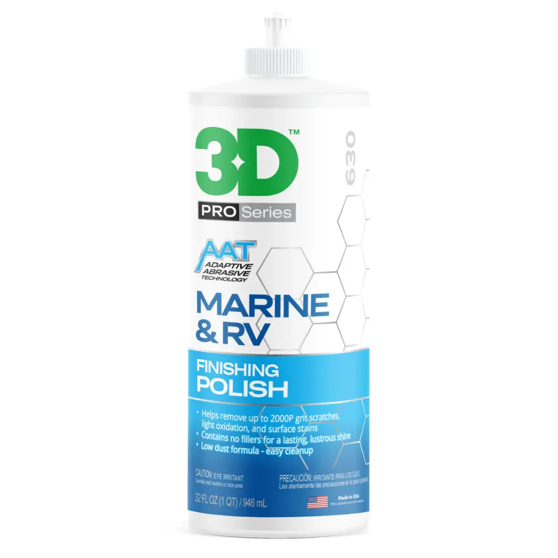 3D Marine & Rv Finishing Polish 946Ml Heavy Duty Gel Coat 1