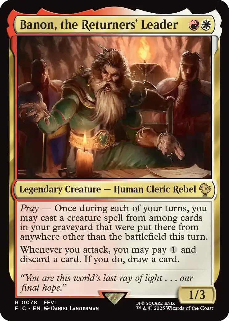 Banon, The Returners' Leader (Surge Foil) [Final Fantasy Commander] 1