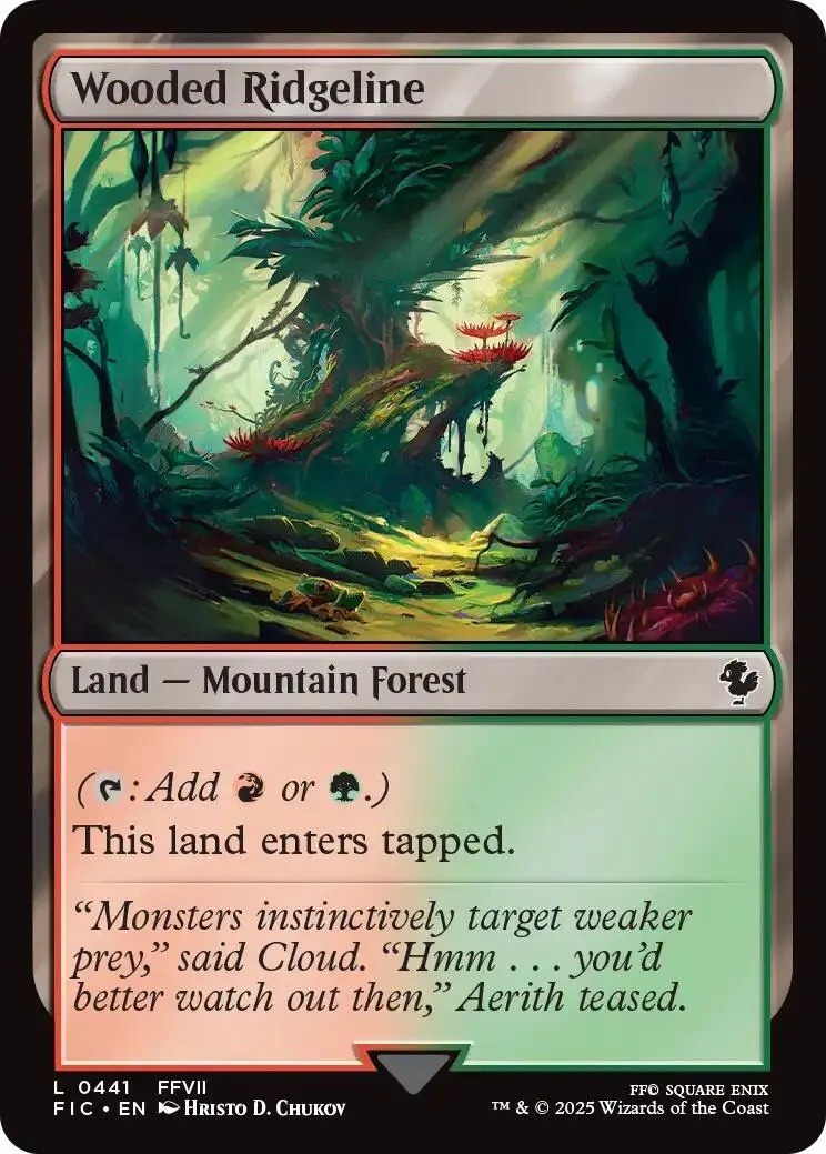 Wooded Ridgeline (Surge Foil) [Final Fantasy Commander] 1