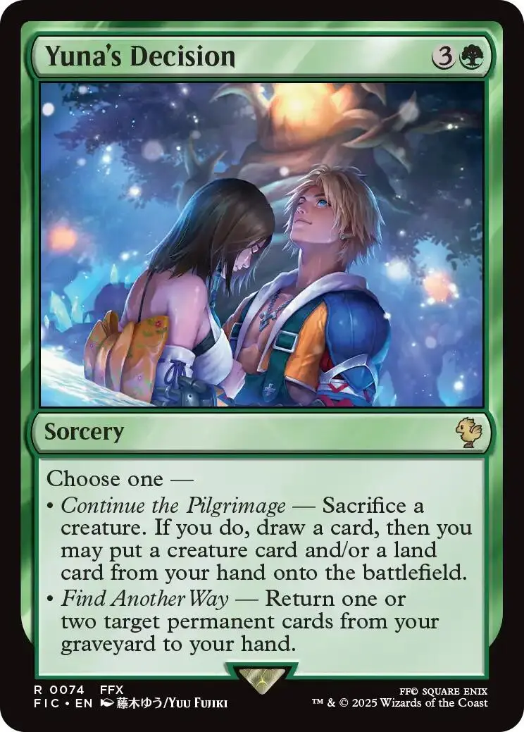 Yuna's Decision (Surge Foil) [Final Fantasy Commander] 1
