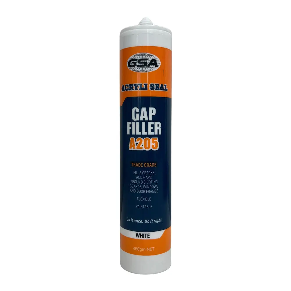 Gsa Acrylic Gap Filler 450G White Cartridge Paintable Water Based 1K Flexible 1