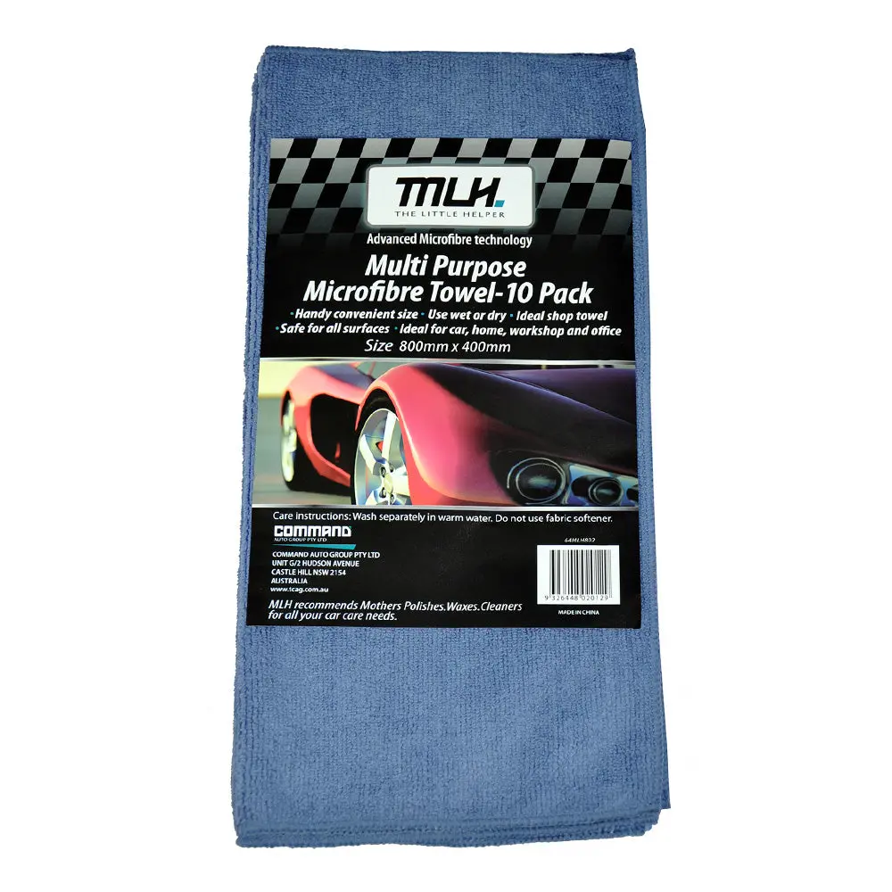 Mlh Professional Microfibre Towel 800Mm X 400Mm X 10 Pack 1