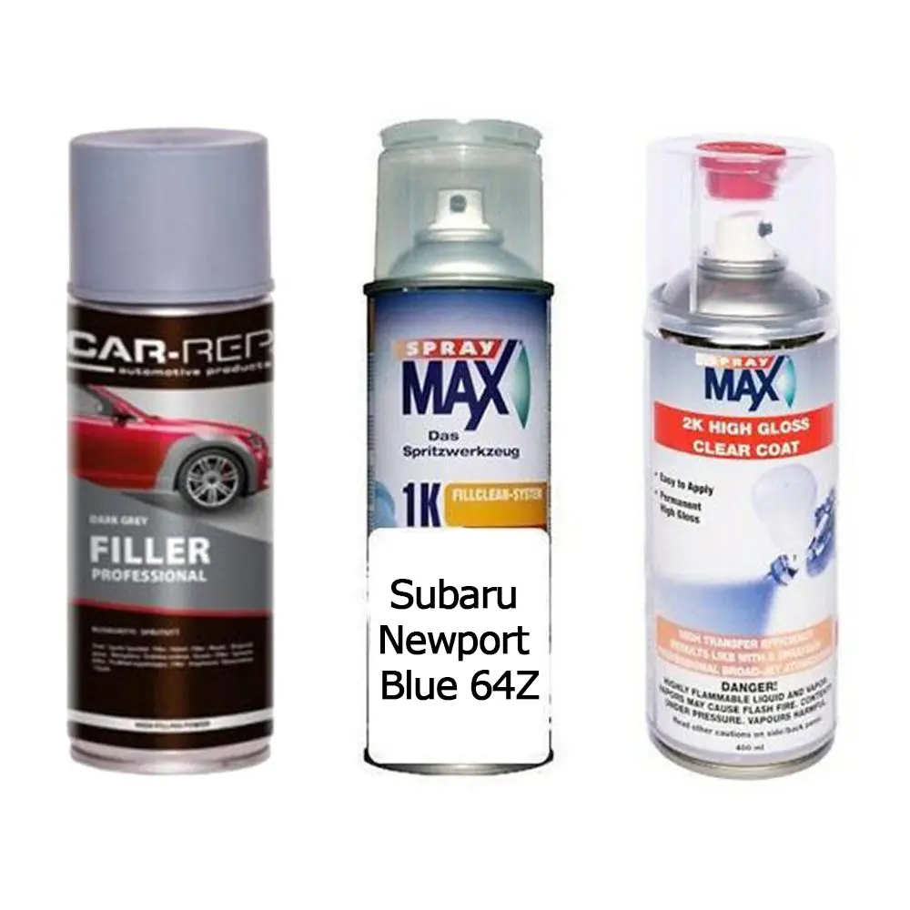 Auto Touch Up Paint Subaru Newport Blue 64Z Plus 2K Clear Coat & Primer 1