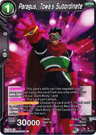 Paragus, Towa's Subordinate (Bt11-136) [Vermilion Bloodline 2Nd Edition] 1