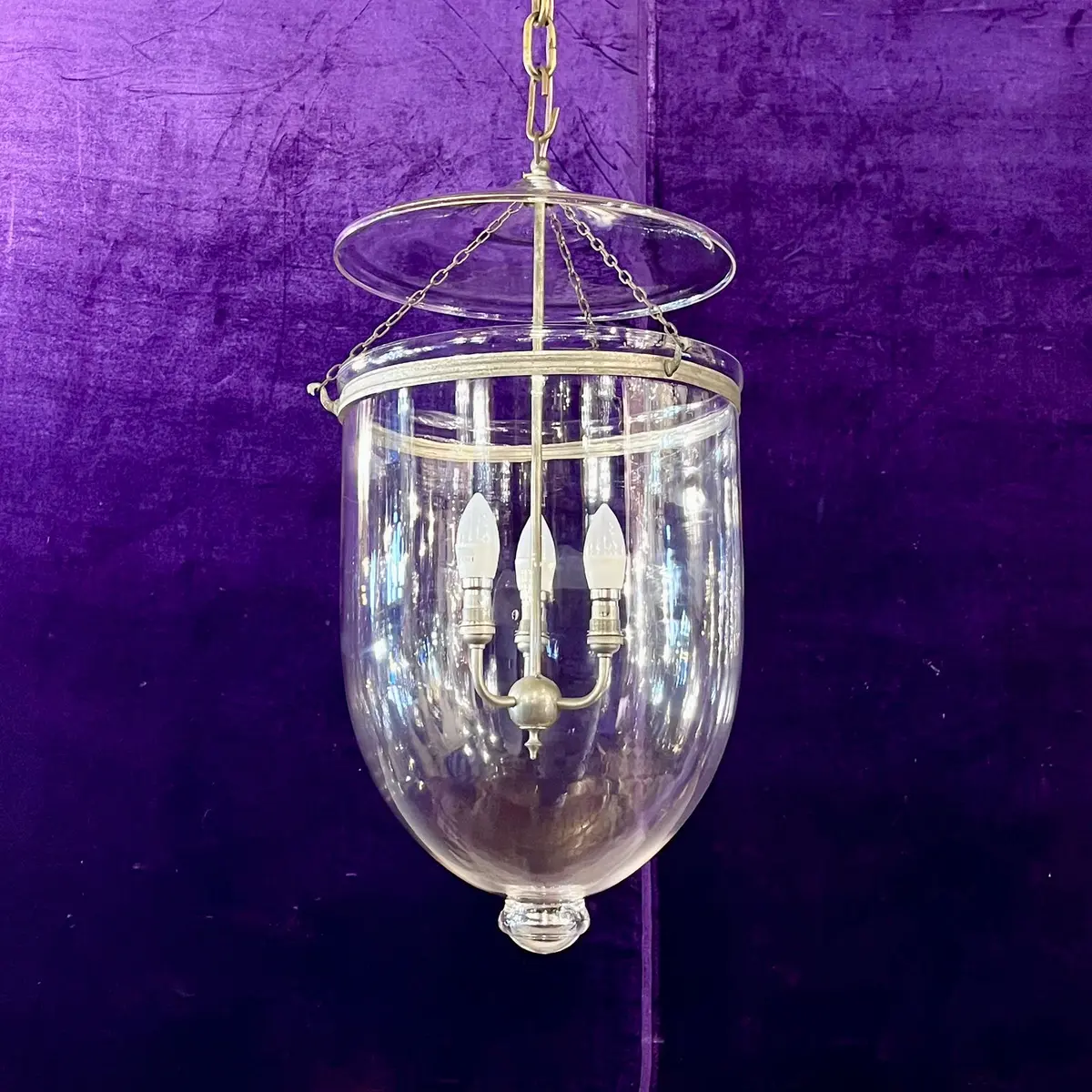 Large Glass Bell Jar Pendant - Sold 1