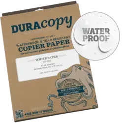 Duracopy - #6511 Waterproof Copier Paper. 8.5" X 11", Pkg Of 100 Sheets 1