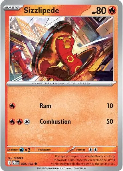 Sizzlipede (029/132) [Mega Evolution: Base Set] 1