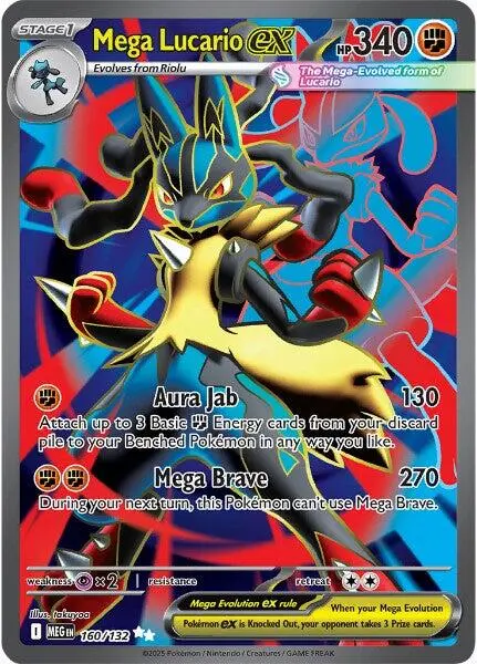 Mega Lucario Ex (160/132) [Mega Evolution: Base Set] 1