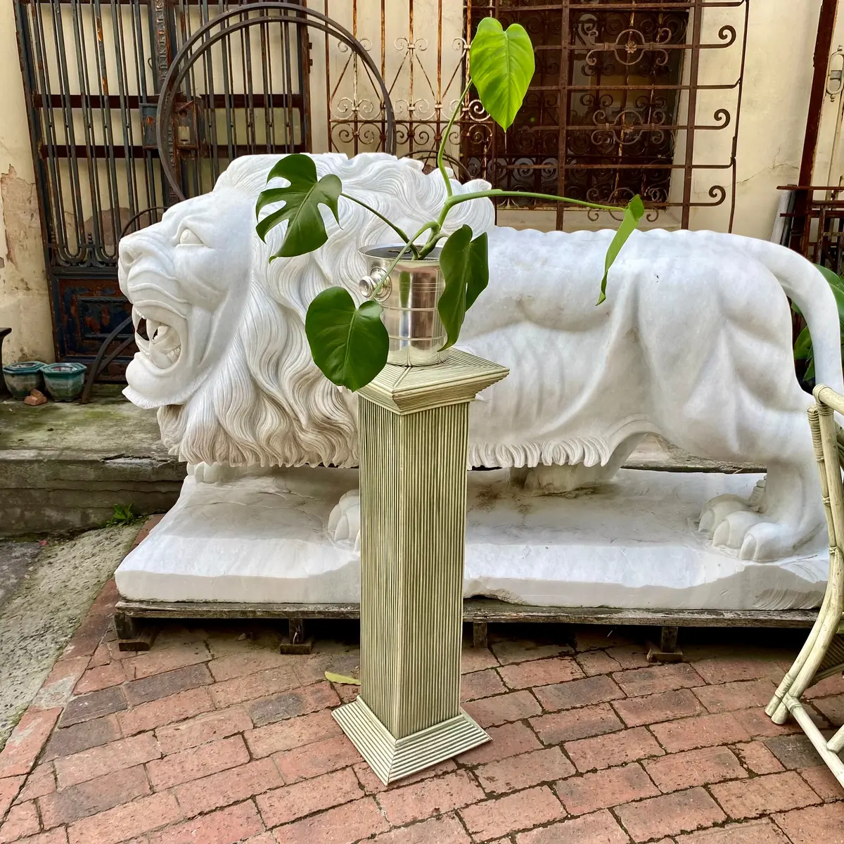 Vintage Cane Decor Display Pedestal - Sold 1