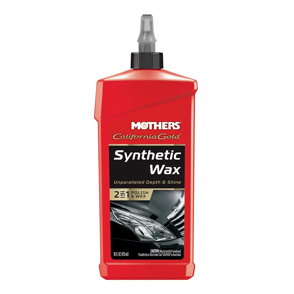 Mothers California Gold Synthetic Wax 473Ml 2 In 1 Polish & Wax 1