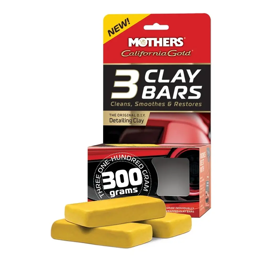 Mothers California Gold Clay Bars X 3 Pack 300G Auto Detailing Paint Restoring Bar 1