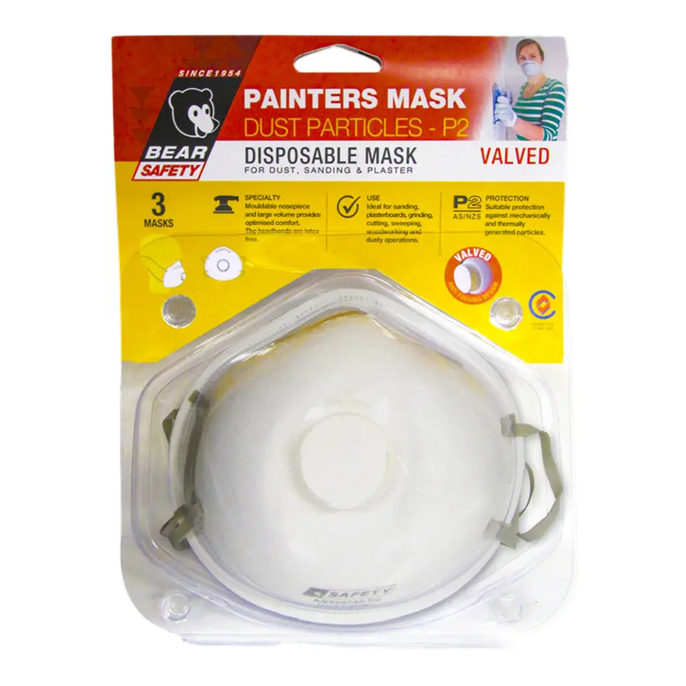 Norton Bear P2 Respirator Disposable Safety Dust Mask X 3 Pack 1