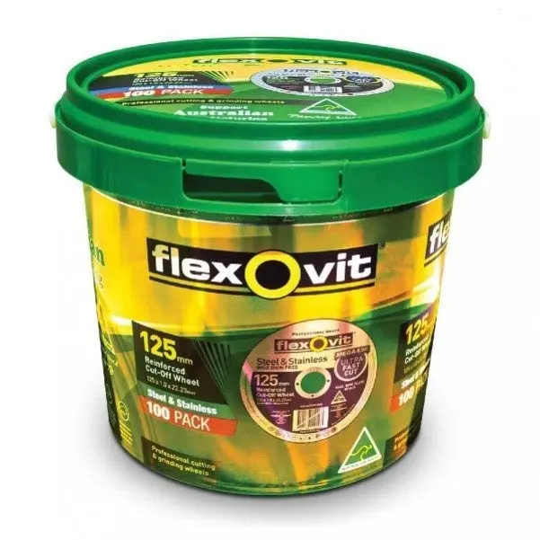 Flexovit 125 X 1.0 X 22.23Mm 100-Pack Metal Cutting Off Wheel 1