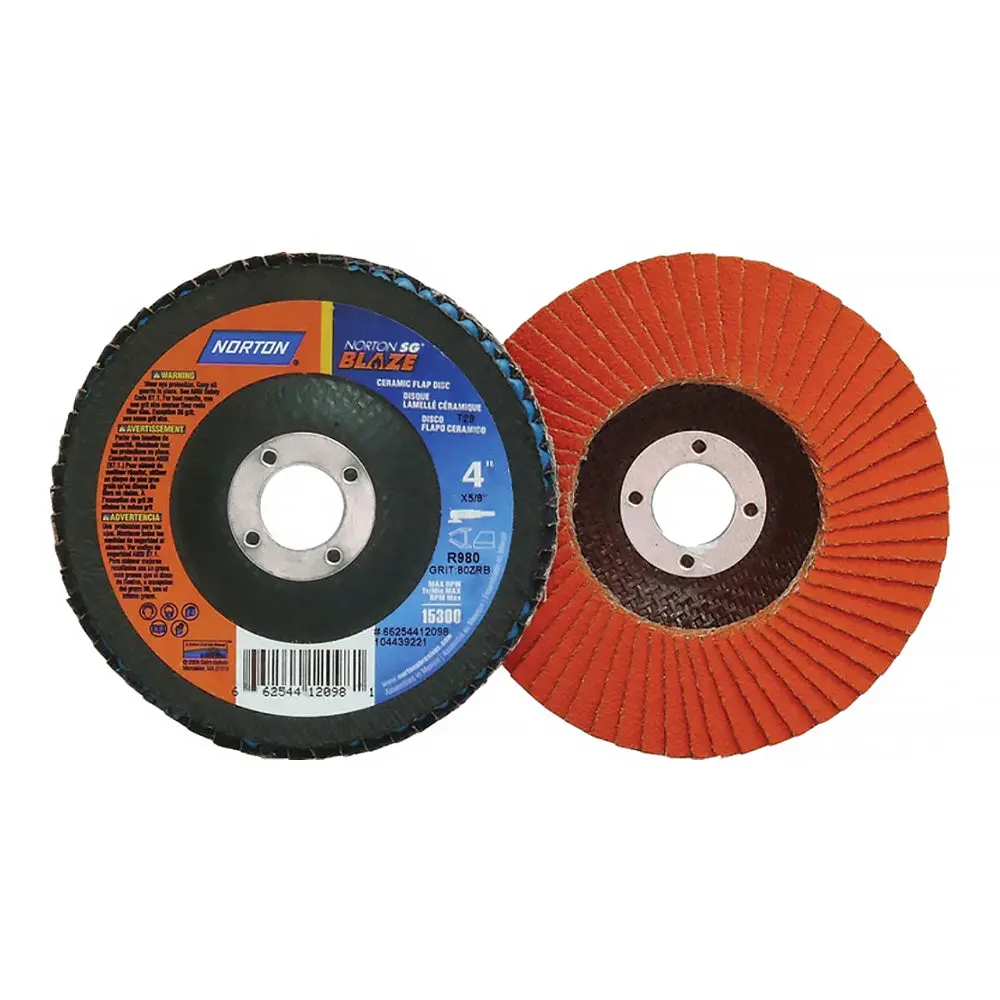 Norton R980 Flap Disc 100Mm X 16Mm P40 Grit Fast Stock Removal 1