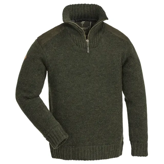 Pinewood Kids Hurricane Sweater - Deep Green Melange 1