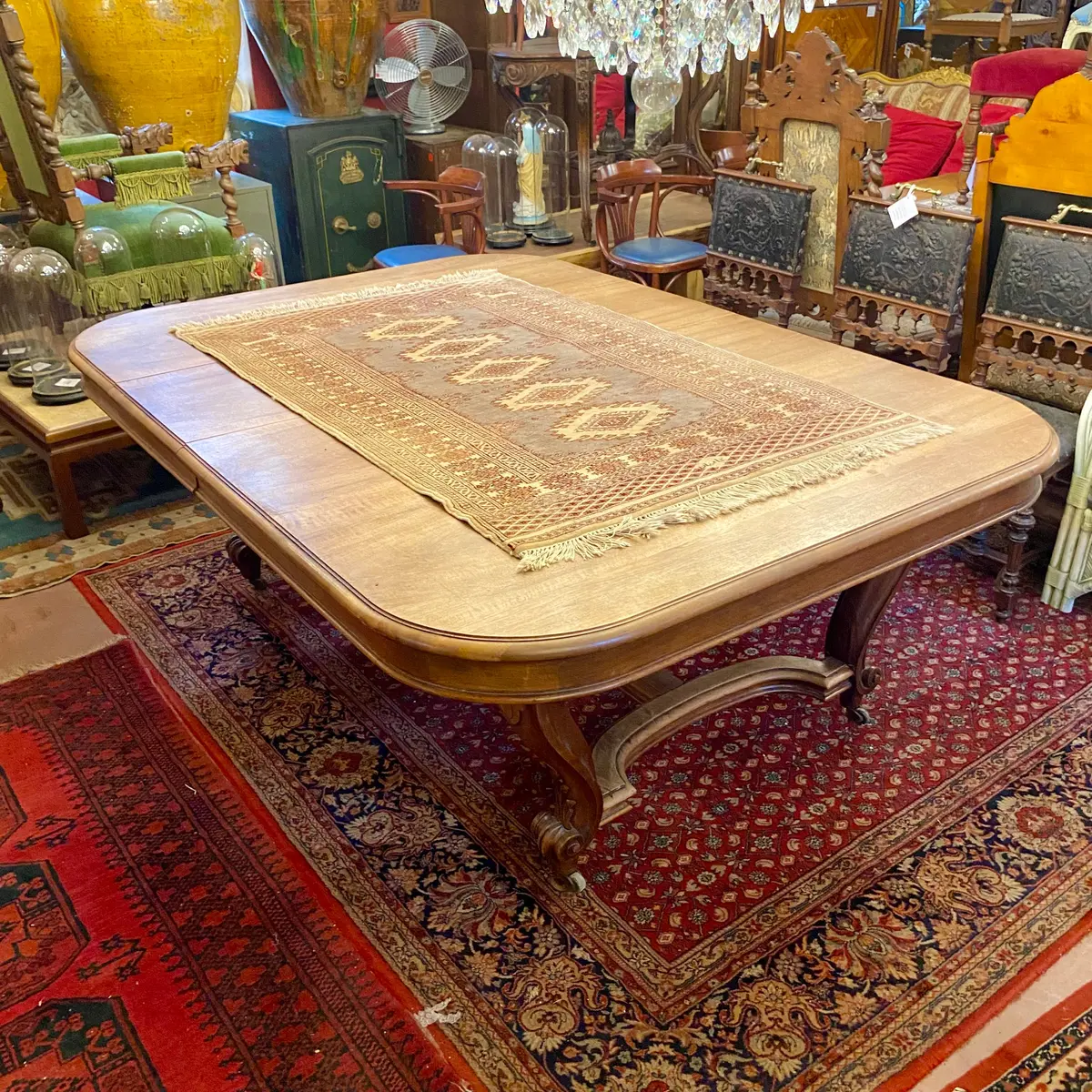 Impressive And Large Antique Walnut Dining Table 1