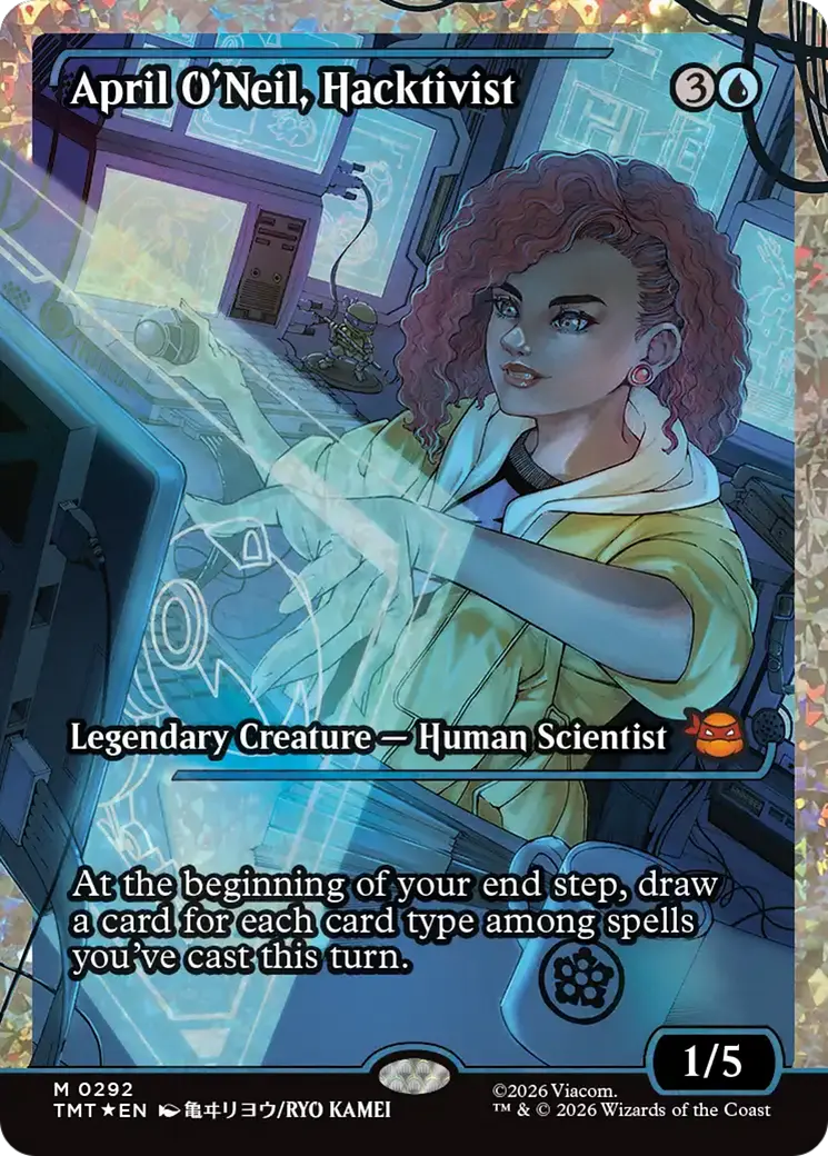 April O'neil, Hacktivist (0292) (Showcase) (Fracture Foil) [Teenage Mutant Ninja Turtles] 1