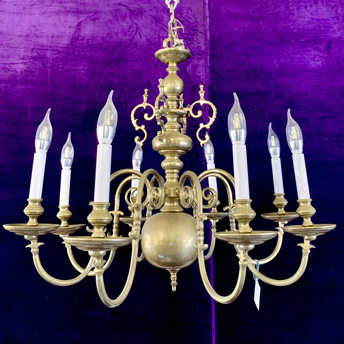 Beautiful Antique Brass Flemish Chandelier 1