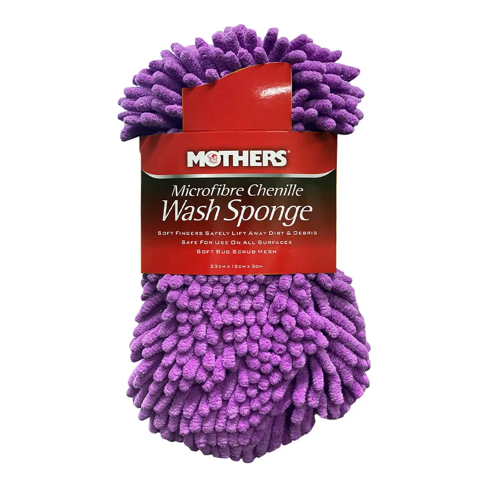Mothers Microfibre Chenille Wash Sponge Lift Away Dirt & Debris 1