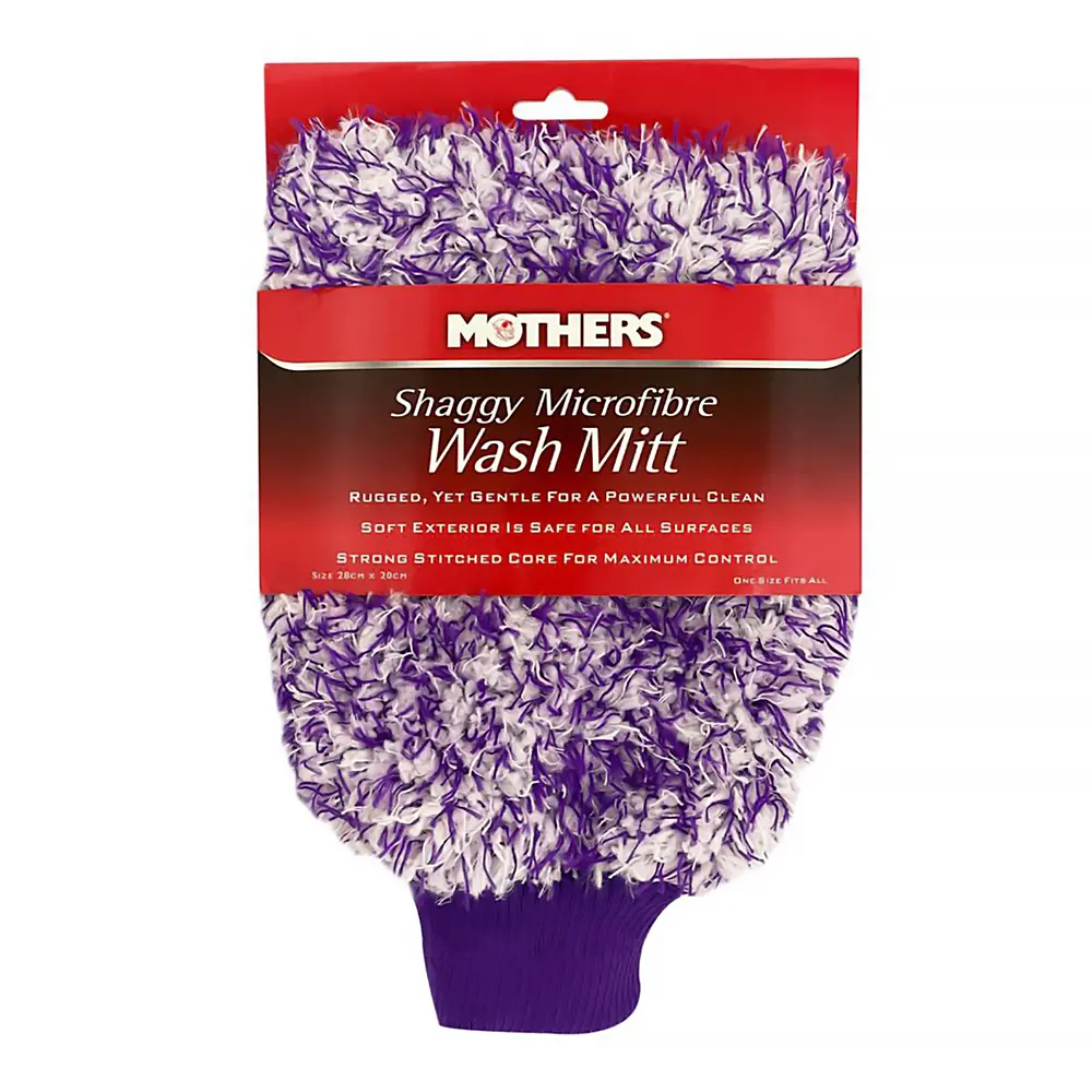Mothers Shaggy Microfibre Wash Mitt Super Soft Strong Stitching 1