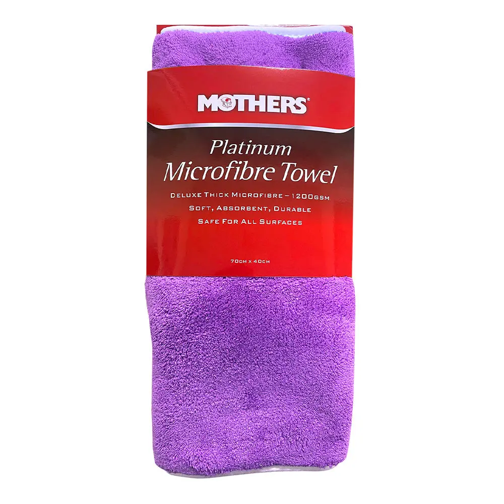 Mothers Platinum Microfibre Towel 70Cm X 40Cm Deluxe Thick 1200Gsm 1