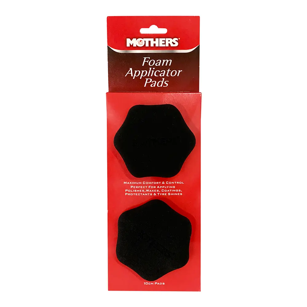 Mothers Foam Applicator Pad 4" X 2 Pack Polish Wax Ceramic Soft Black Twin 1