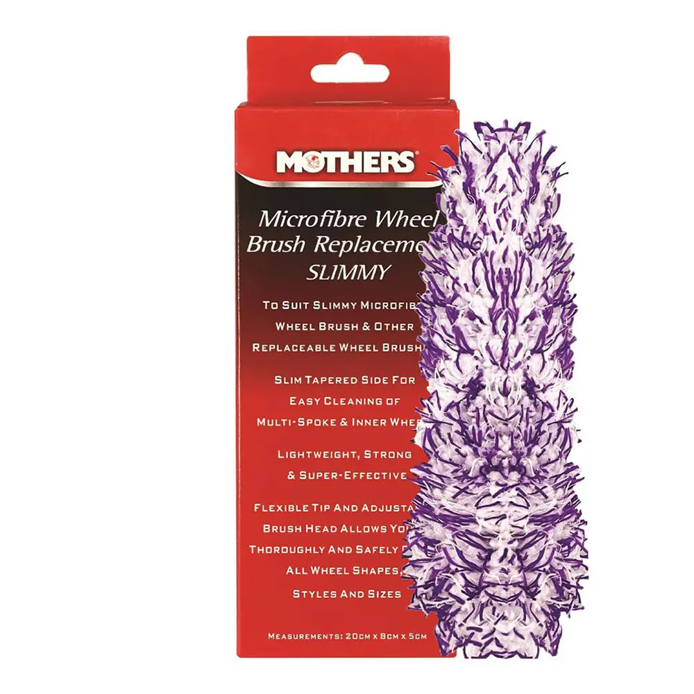 Mothers Slimmy Wheel Cleaning Brush Replacement Microfibre Head 1