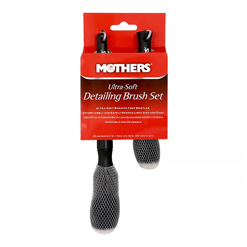 Mothers Ultra Soft Detailing Brush Set Interior Brushes Washable & Reusable 1