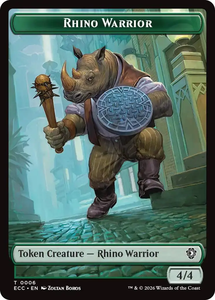 Rhino Warrior // Elemental (0009) Double-Sided Token [Lorwyn Eclipsed Tokens] 1