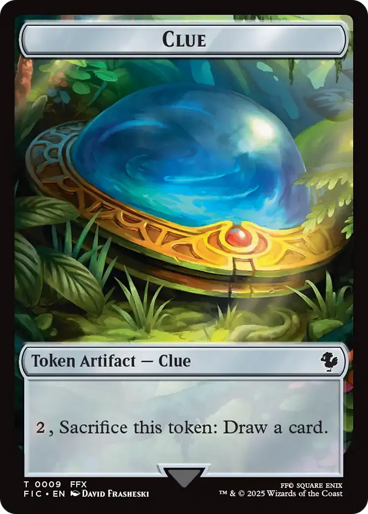 Clue // Treasure Double-Sided Token (Surge Foil) [Final Fantasy Commander Tokens] 1