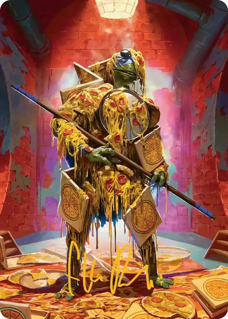 Commander's Plate Art Card (Gold-Stamped Signature) [Teenage Mutant Ninja Turtles Art Series] 1