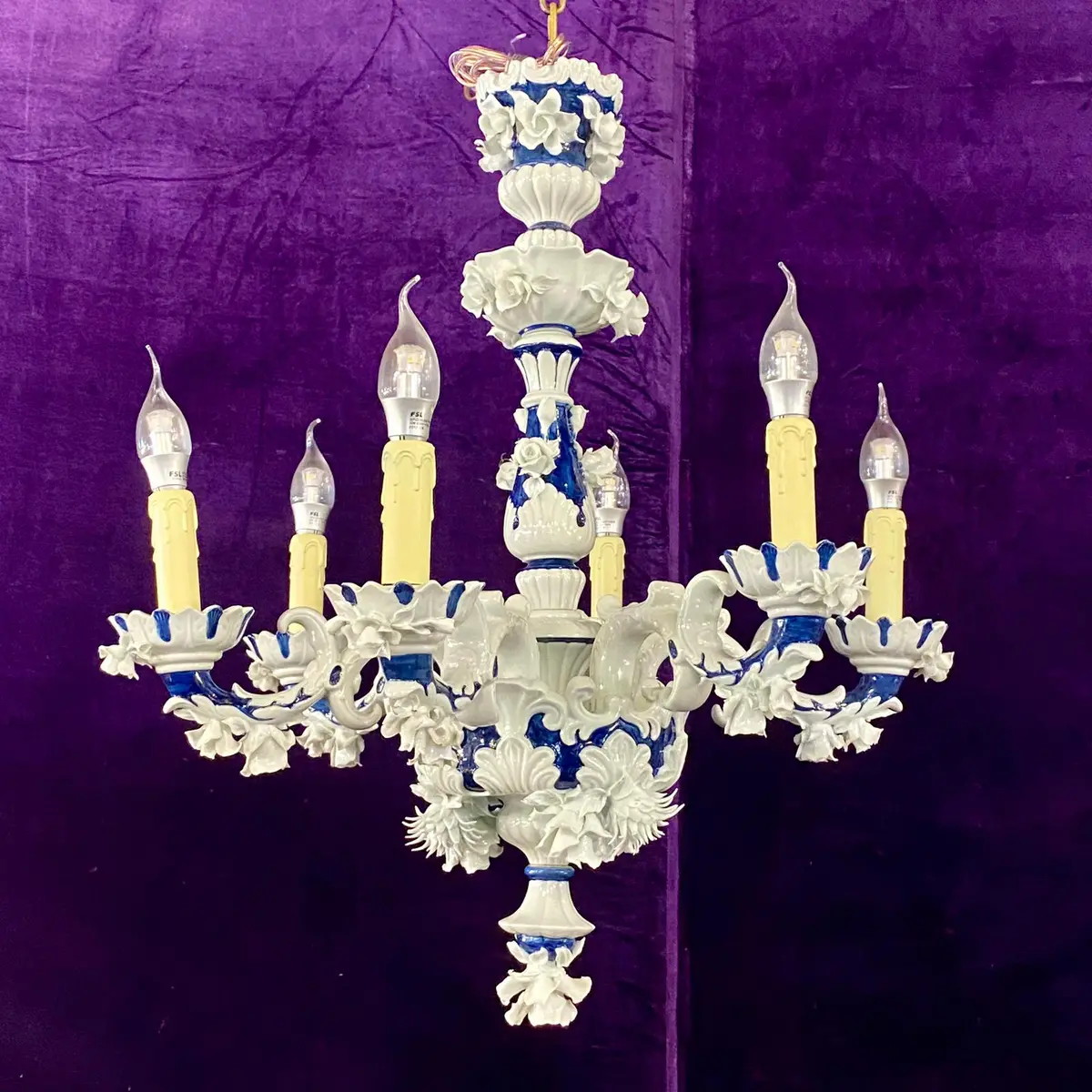 Elegant Porcelain Chandelier - Sold 1