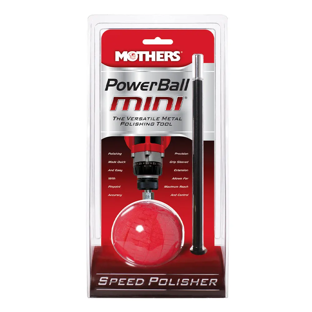 Mothers Powerball Mini Polishing Tool For Drill With 10 Inch Extension 1