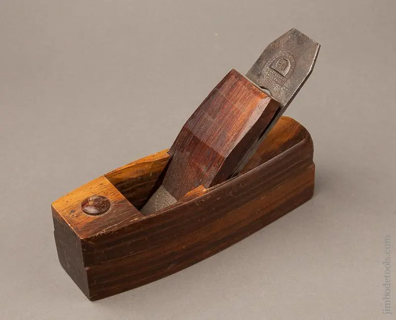 Lovely! Lignum 7 5/8 Coffin Plane With Full 1 7/8 Moulson Bros Iron - 68627U 1