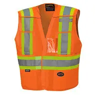 Hi-Viz Tear Away Safety Vest, Orange 1