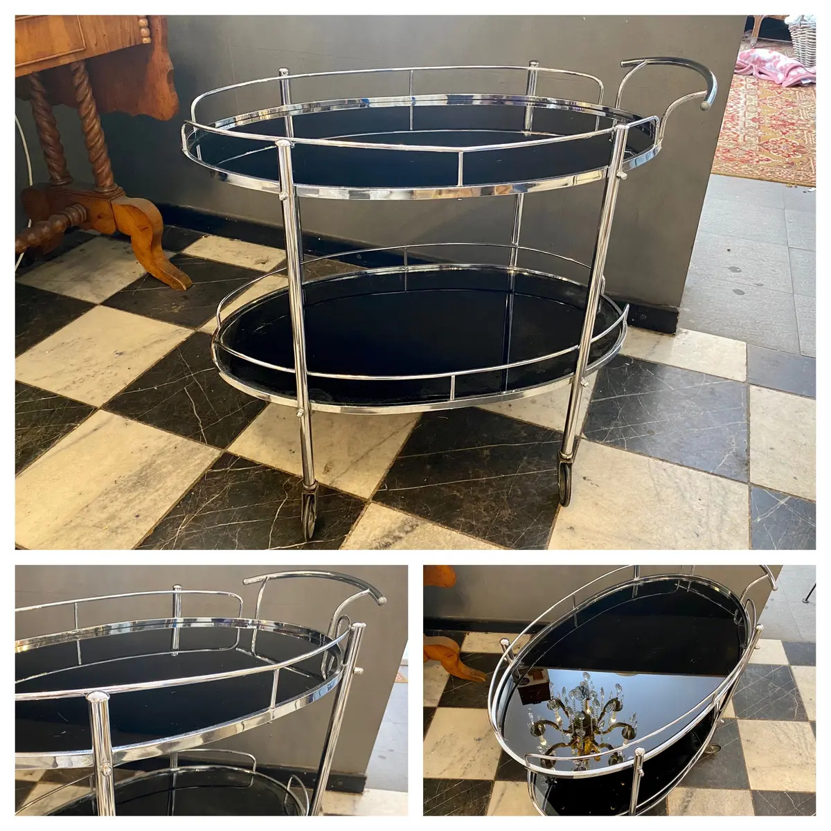 1960'S Chrome Drinks Trolley - Sold 1