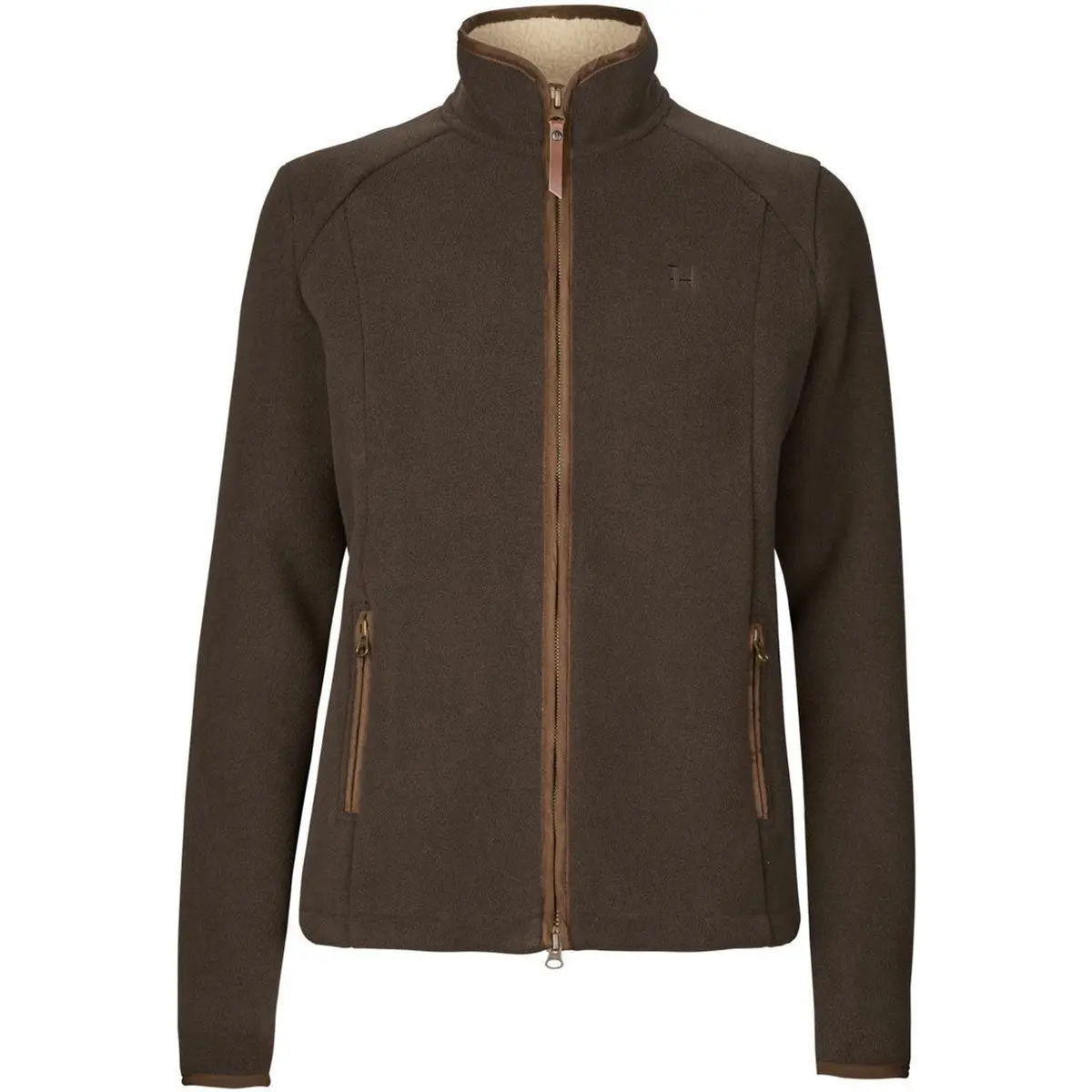 Harkila Ladies Sandhem Sherpa Fleece Jacket - Demitasse Brown 1
