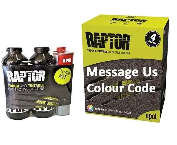 U-Pol Raptor Tintable (Choose Your Colour) Protective Coating Bed Liner Kit 6L 1