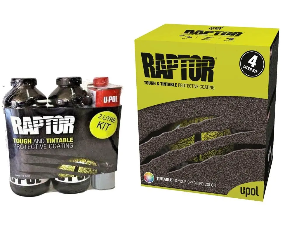 U-Pol Raptor Tintable Tough Protective Coating Uv Resistant Tub/Bed Liner Kit 6L 1