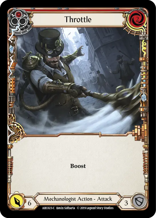 Throttle (Red) [Arc023-C] (Arcane Rising)  1St Edition Rainbow Foil 1