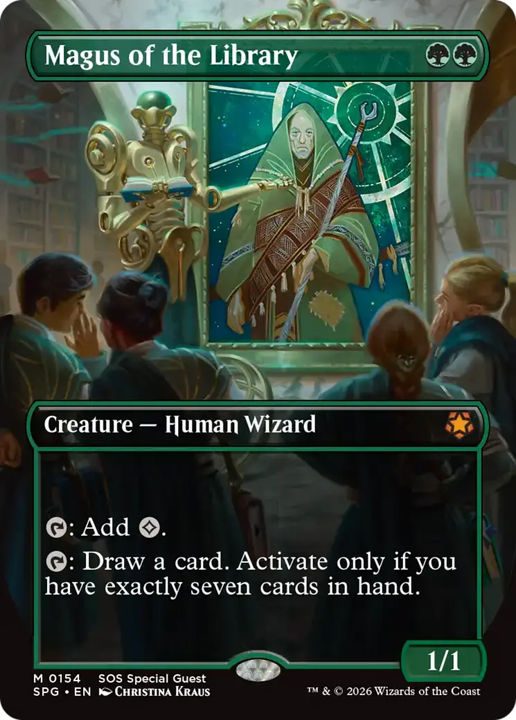 Magus Of The Library (Borderless) [Secrets Of Strixhaven Special Guests] 1