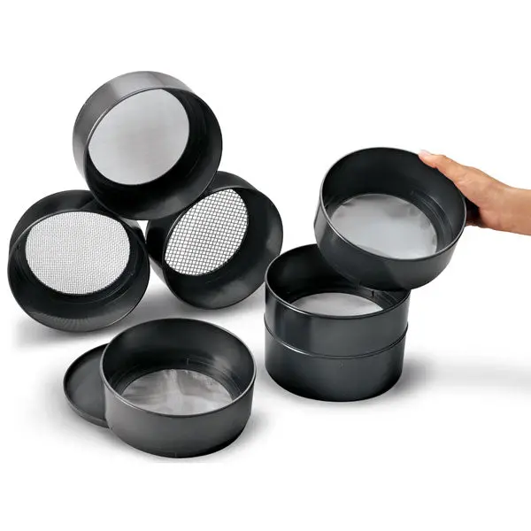 Sieve Sets, Plastic Frames With Stainless Steel Mesh, Set Of 6 1