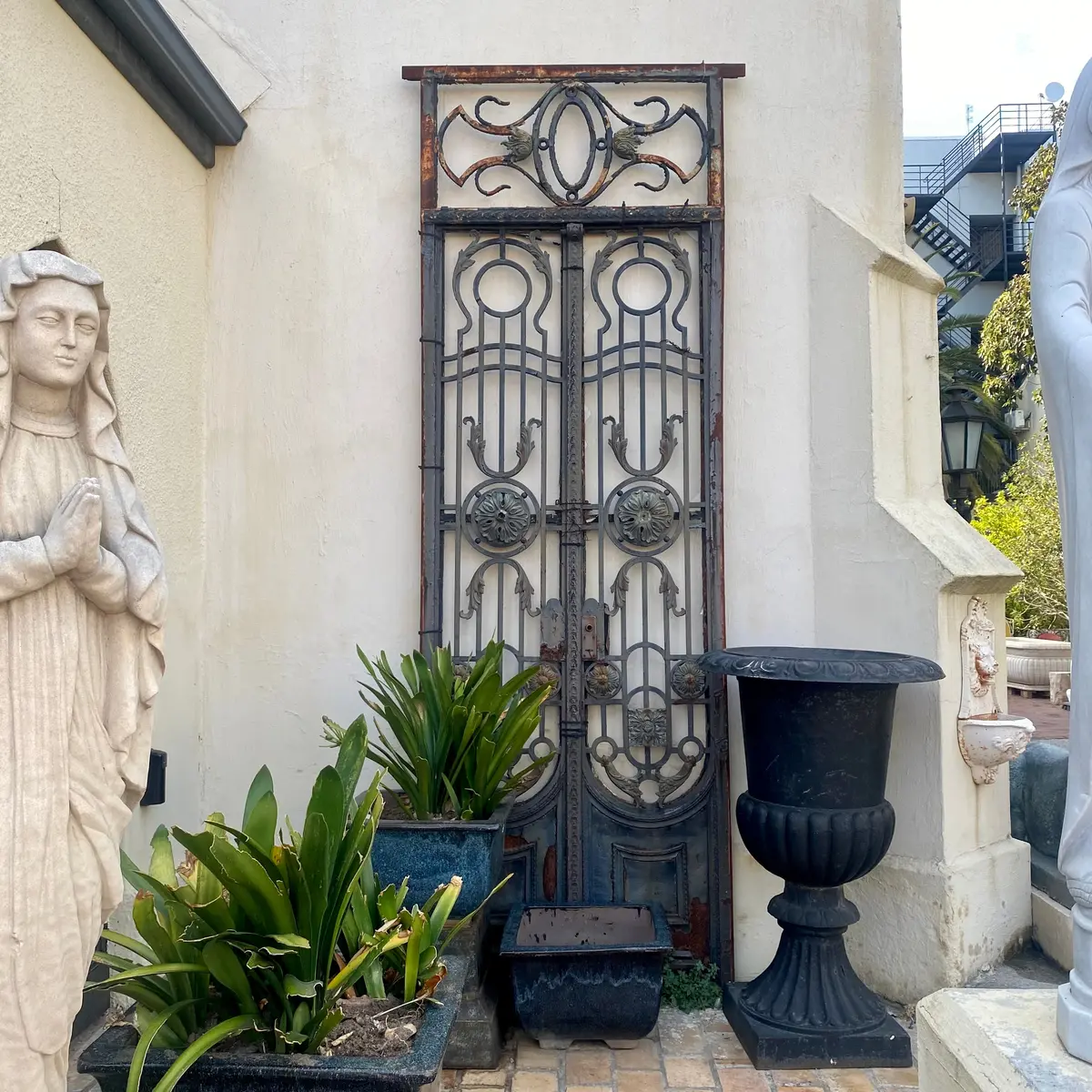 Beautiful Forged Steel Gate With Bronze Castings 1