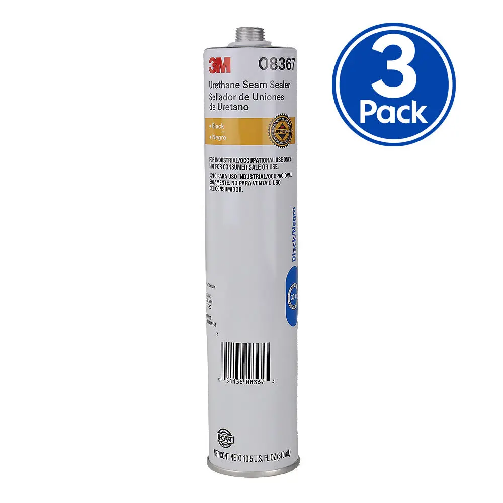 3M 08367 Urethane Seam Sealer Black 310Ml Cartridge Paintable X3 1