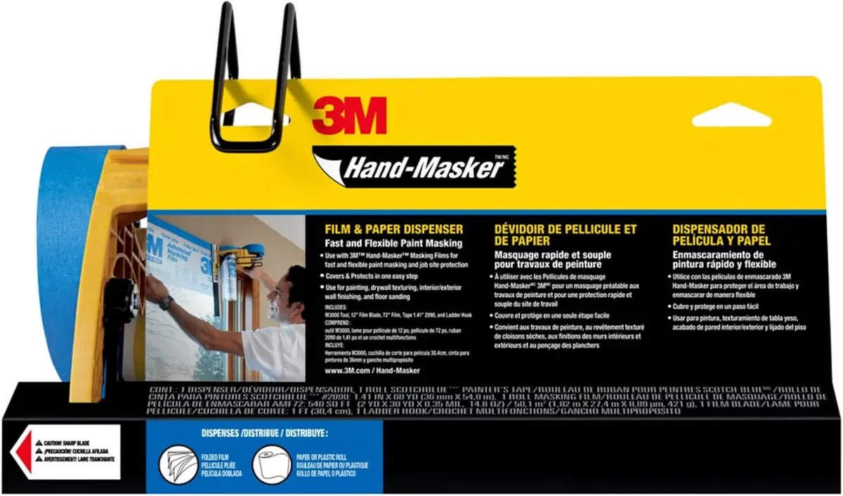 3M Hand-Masker Film & Tape Kit M3000pak Paint Masking Kit 1
