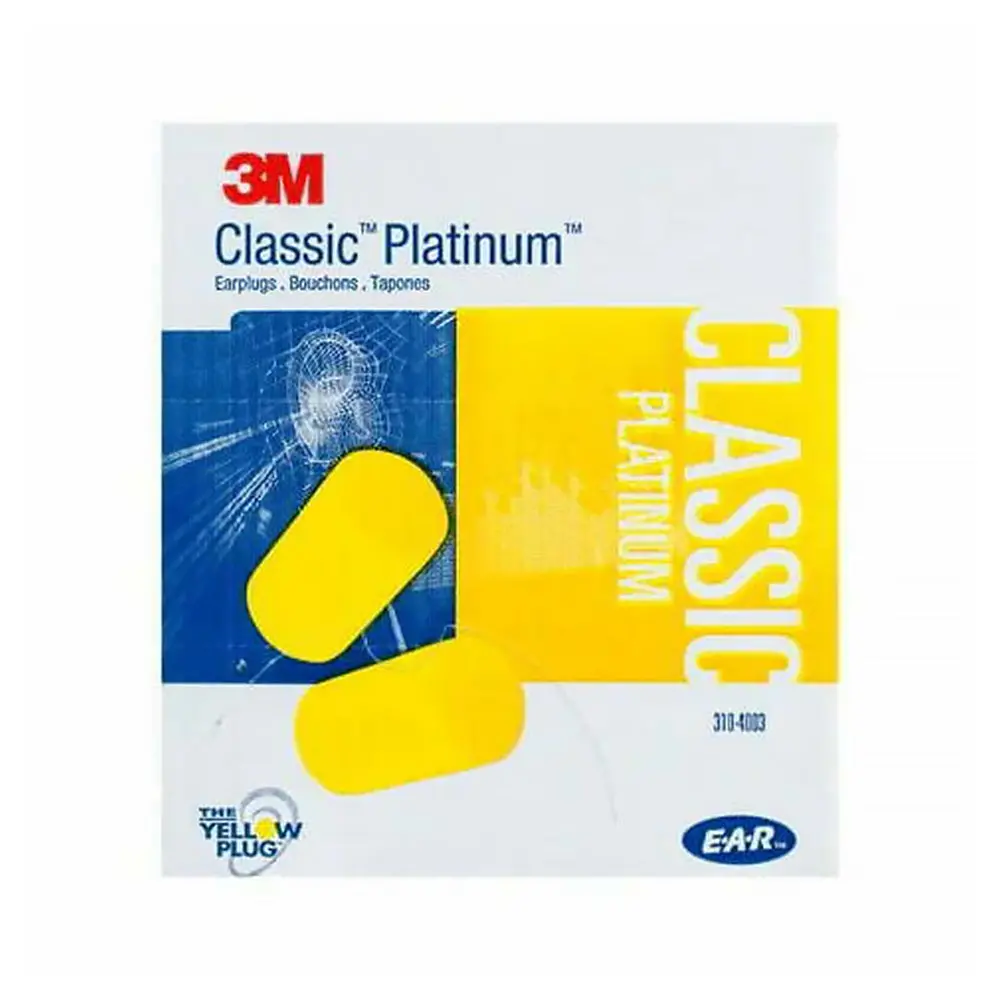 3M E-A-R Classic Platinum Uncorded Earplugs 200 Pairs Box 310-4003 1