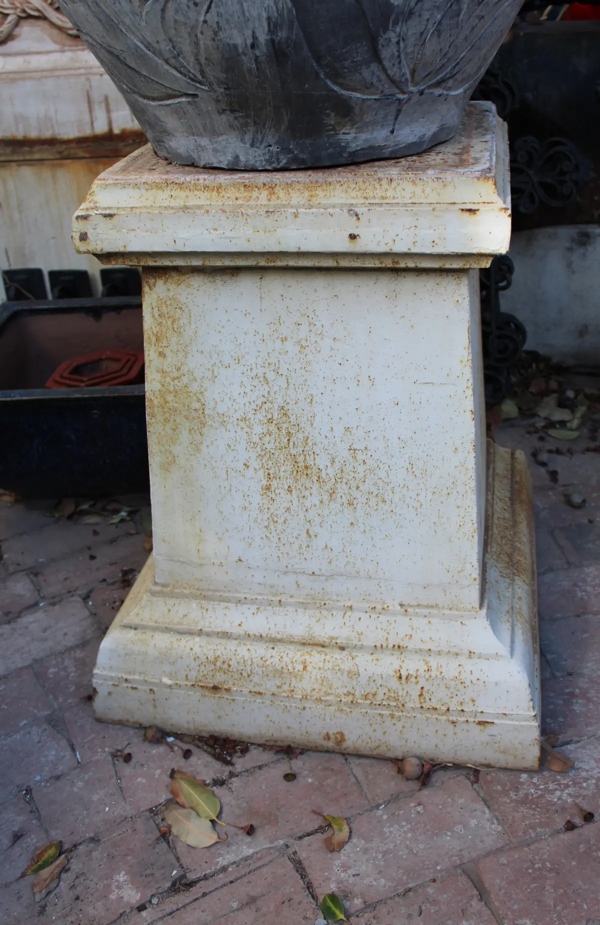 Plain Cast Iron Plinth - Sold 2