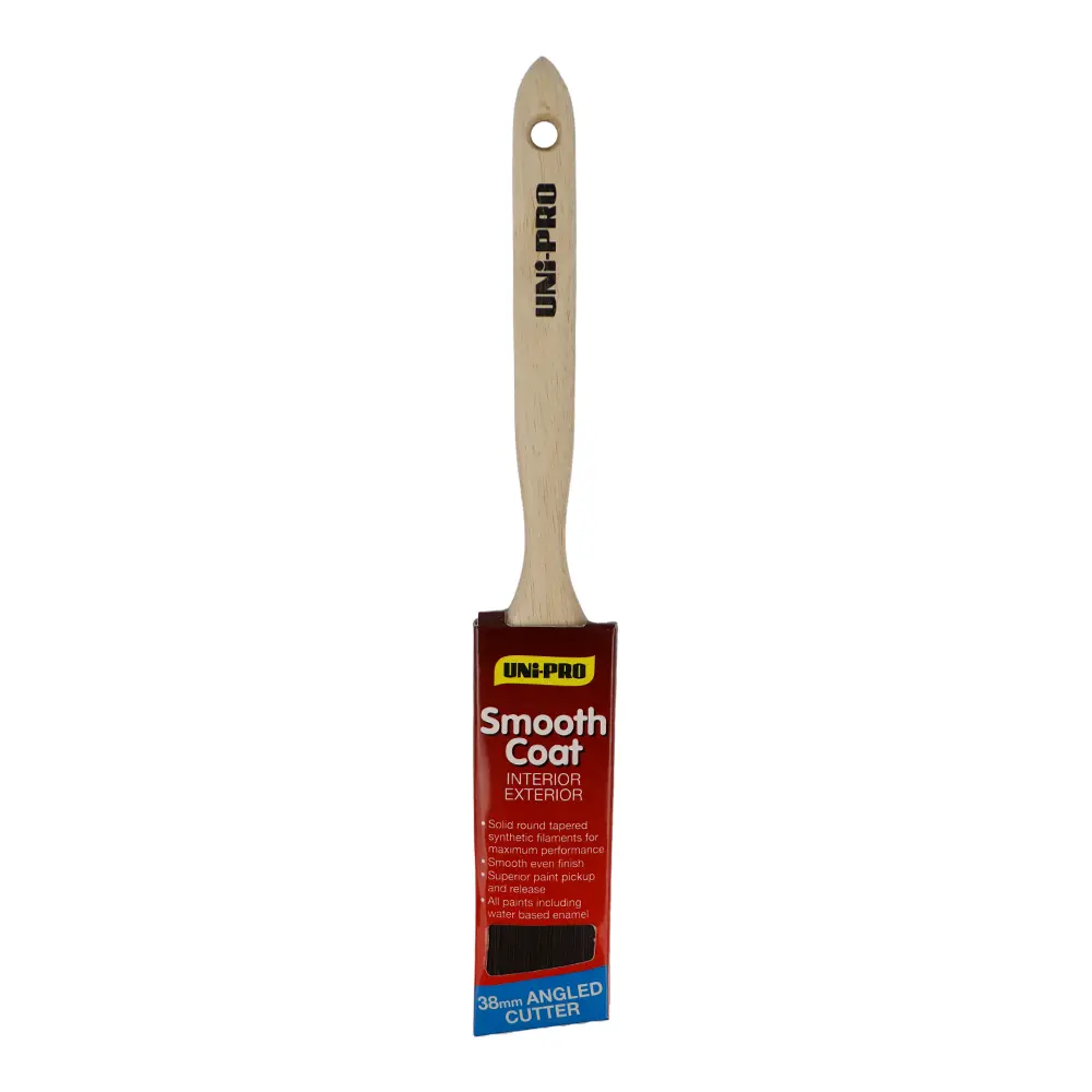 Uni-Pro Smooth Coat Angled Cutter Brush 38Mm Interior Exterior Trade 1