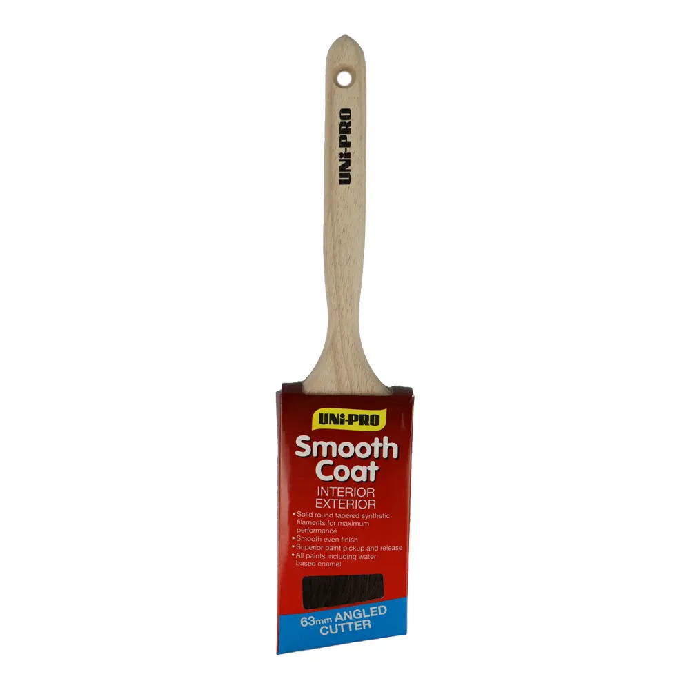 Uni-Pro Smooth Coat Angled Cutter Brush 63Mm Interior Exterior Trade 1