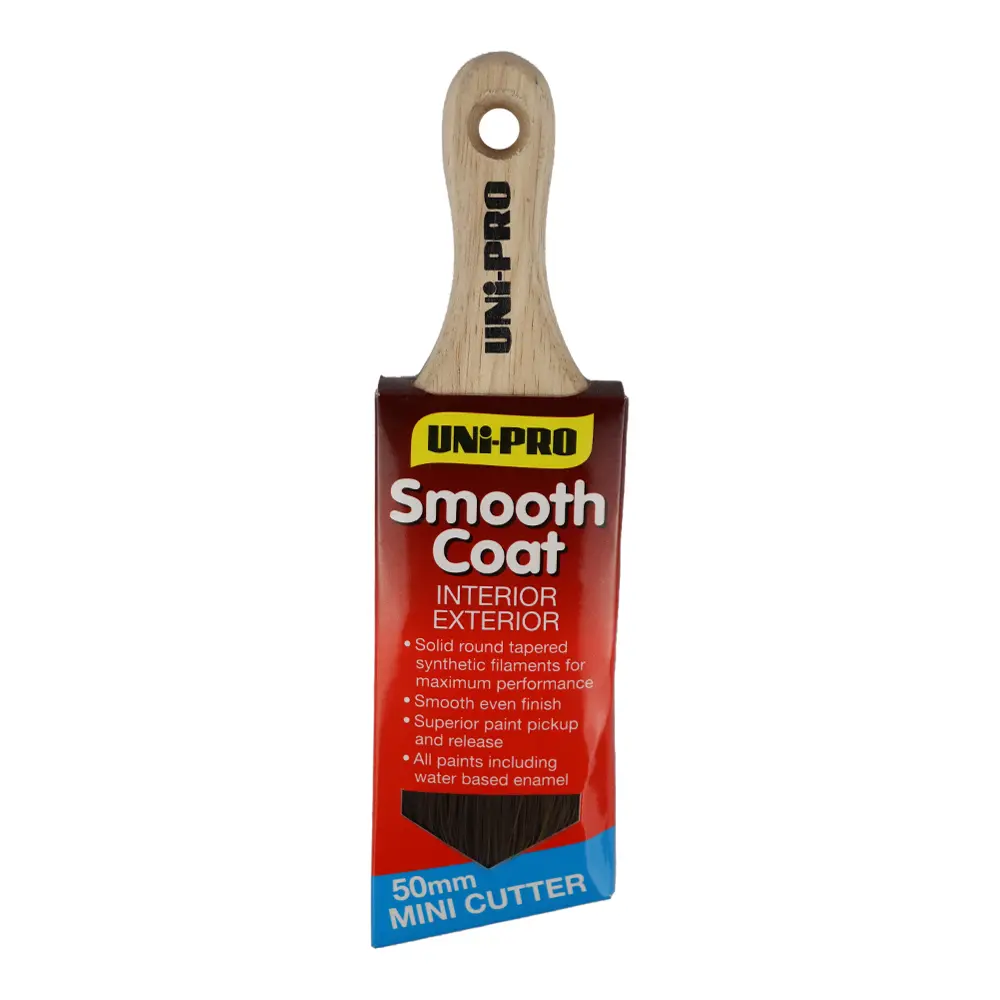 Uni-Pro Smooth Coat Mini Angled Cutter Brush 50Mm Interior Exterior Trade 1